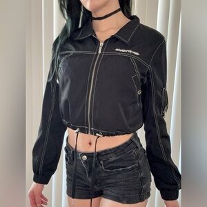 Maniere De Voir Black Utility Jacket